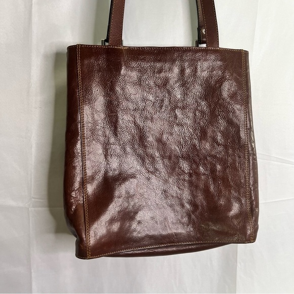 CONDOR VINTAGE BROWN LEATHER BAG WOMEN TOTE BAG - Picture 6 of 16